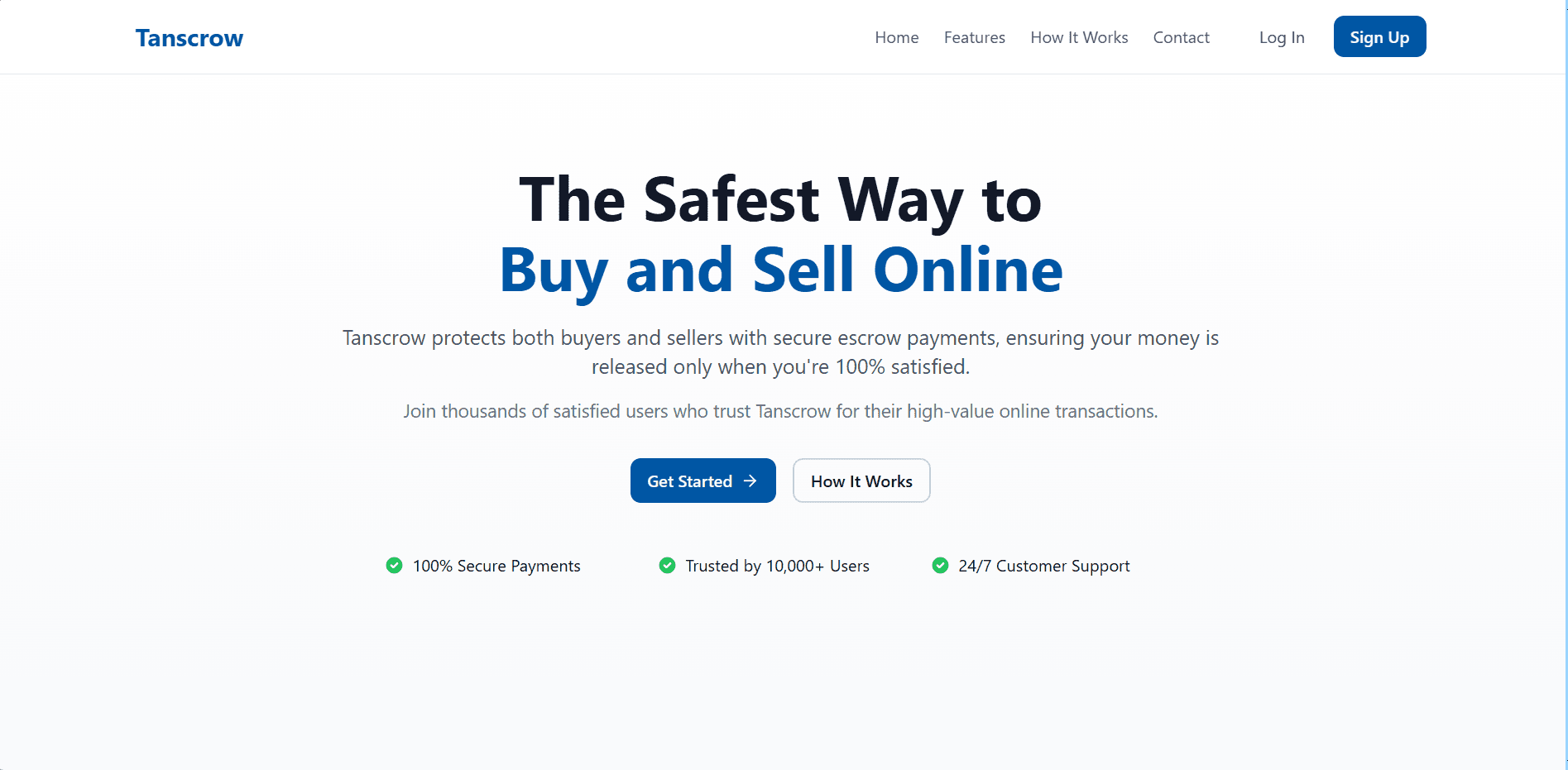 Tanscrow — Secure Escrow Platform hero image